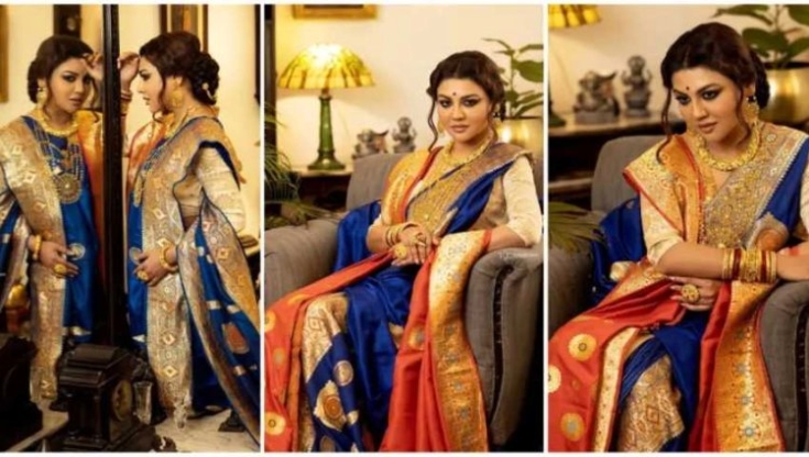 মায়ের বিয়ের শাড়িতে জয়া